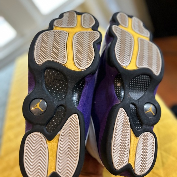 Nike Jordan White and Purple High-Top Athletic Shoes - Picture 6 of 9